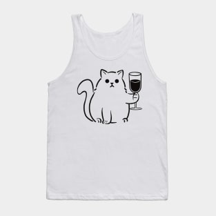 Wine Time with Cat Tank Top